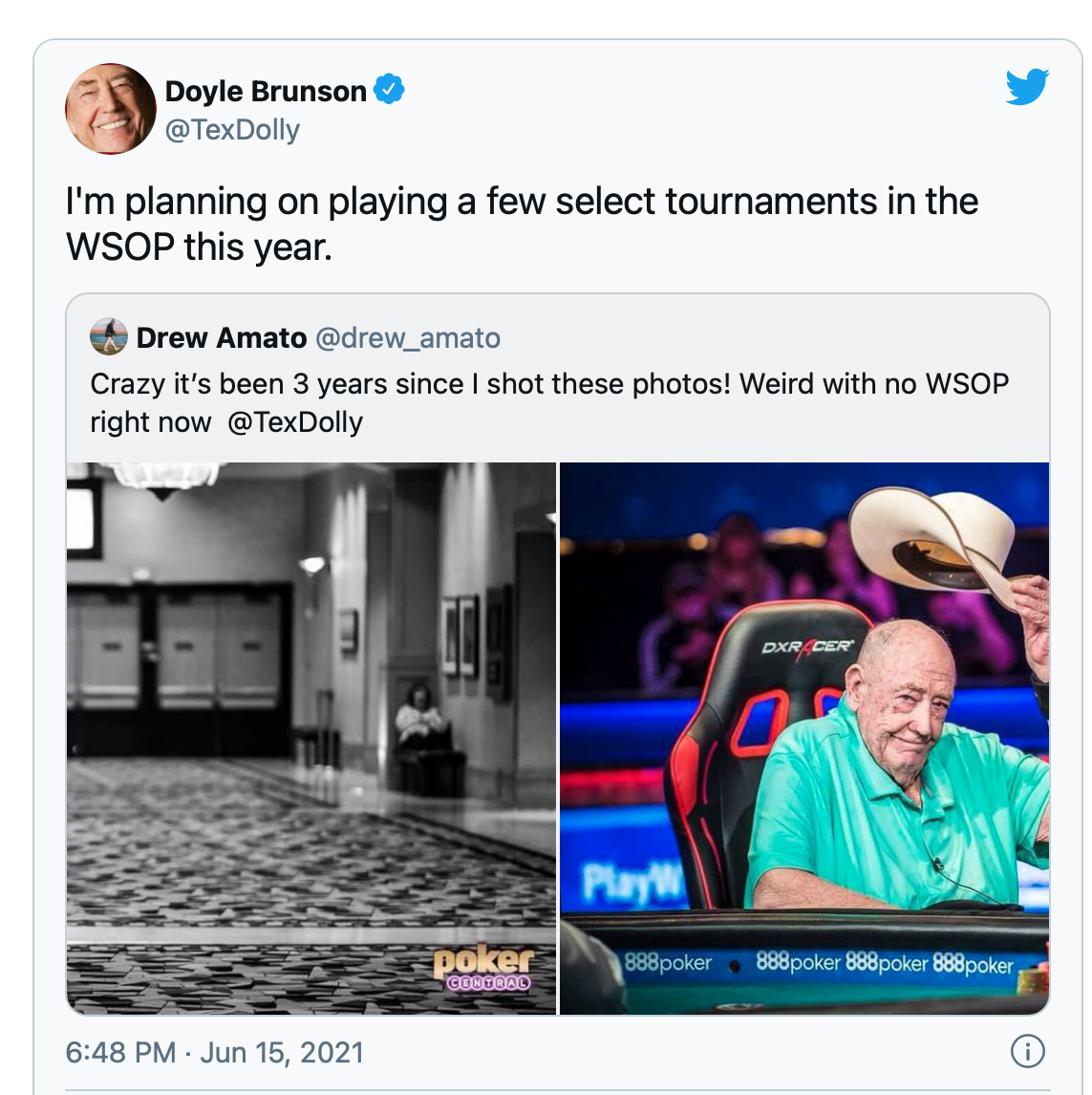 Vignette de l'article Doyle Brunson aux WSOP 2021