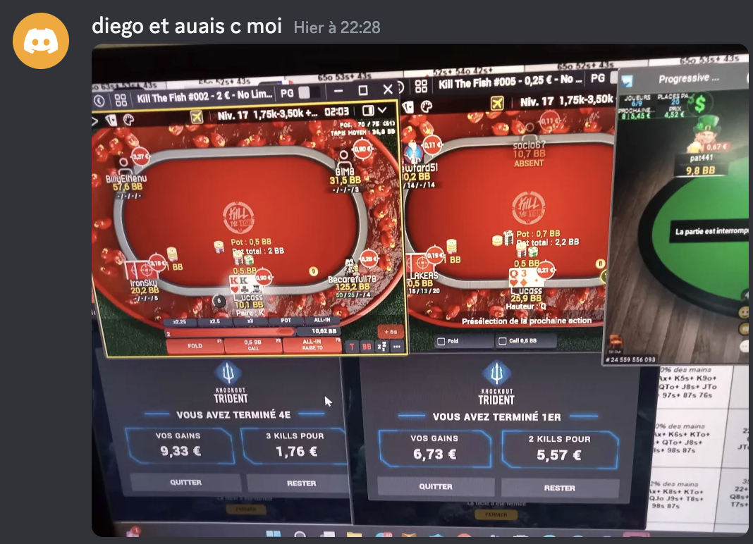 Résultat élève PokerPro #22