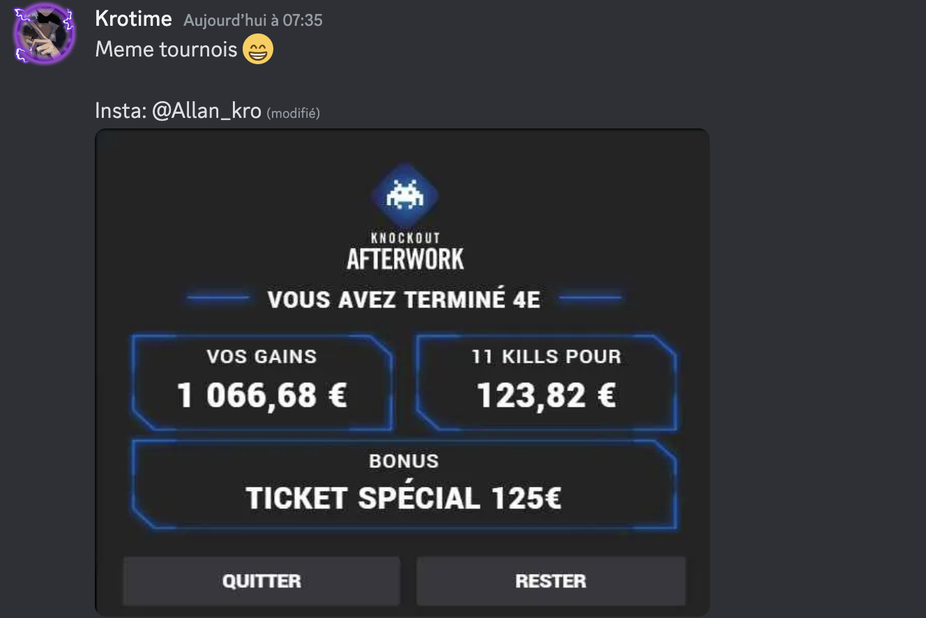 Résultat élève PokerPro #23