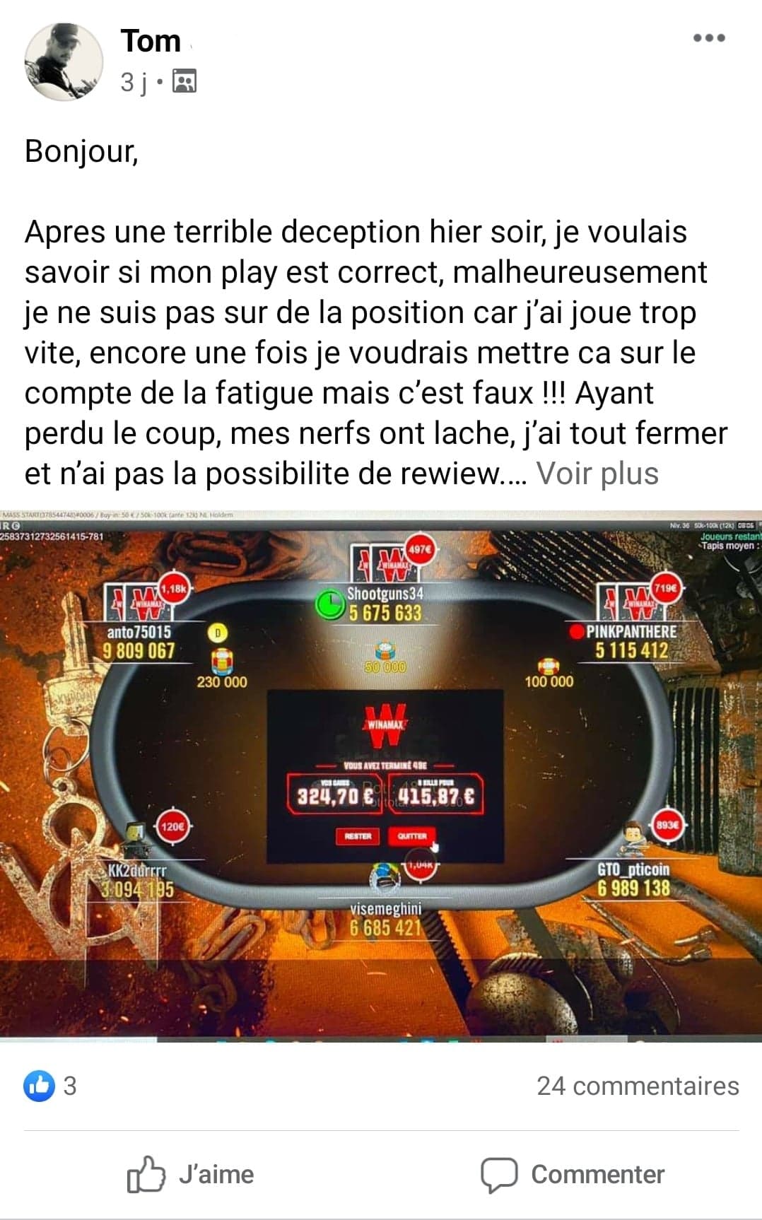 Tom S, un élève de YoH ViraL fait une jolie perf de plus de 700€