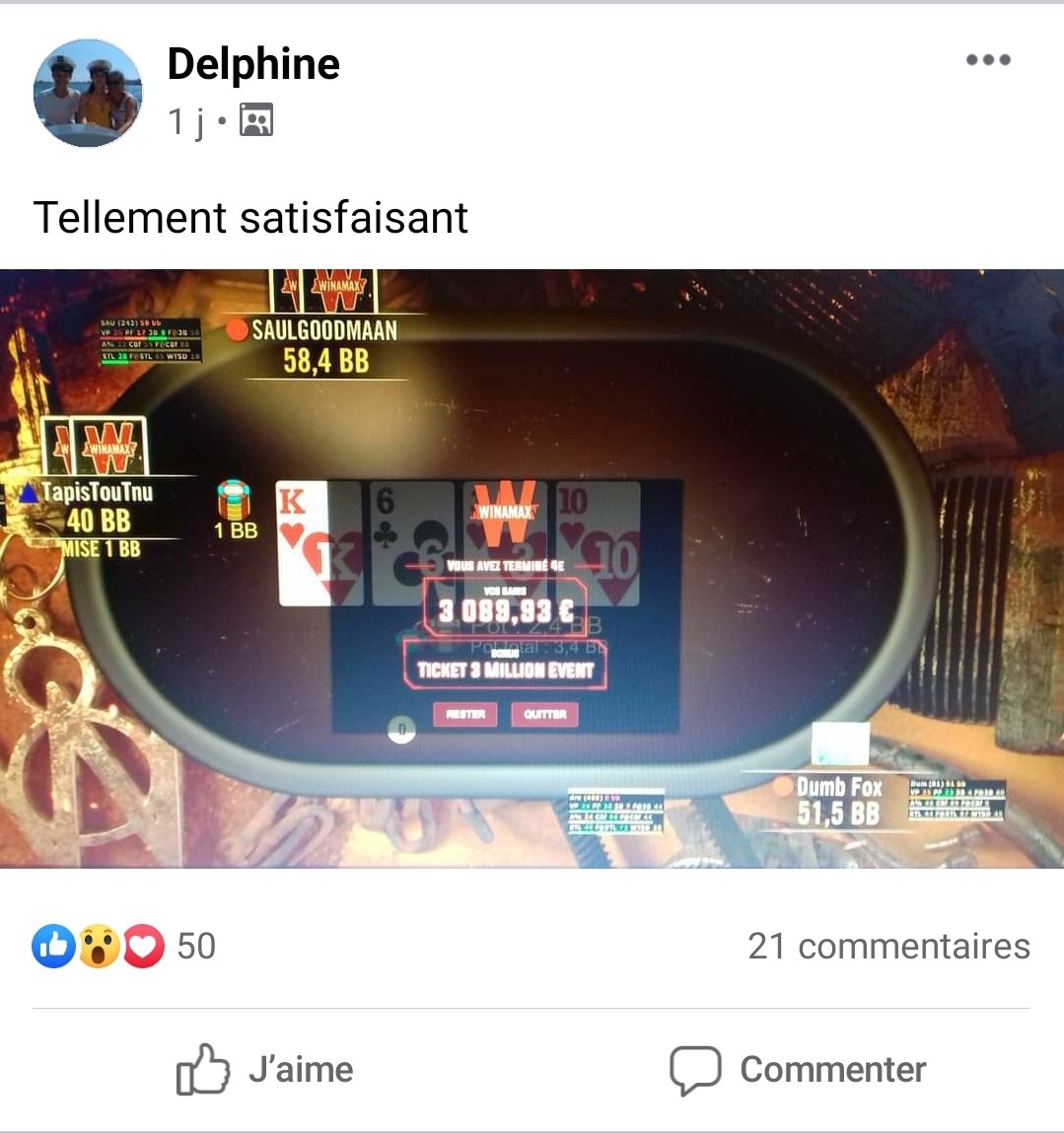 Delphine, une élève de YoH ViraL a fait une perf de plus de 3 000€