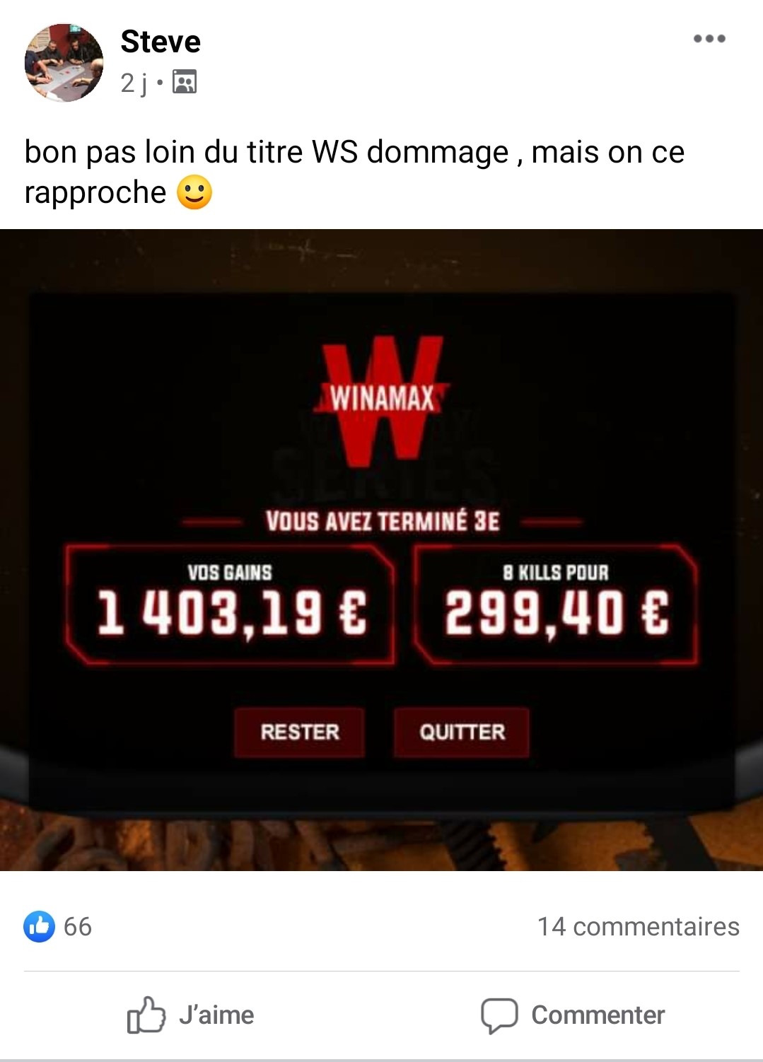 Steve, un élève de YoH ViraL